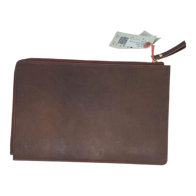 Holzrichter leather laptop sleeve, brown