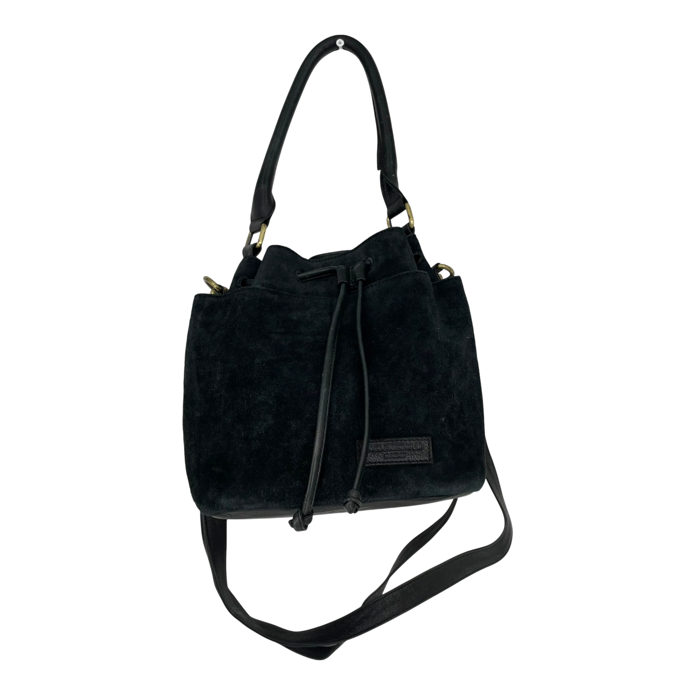 Holzrichter suede bucket bag, black