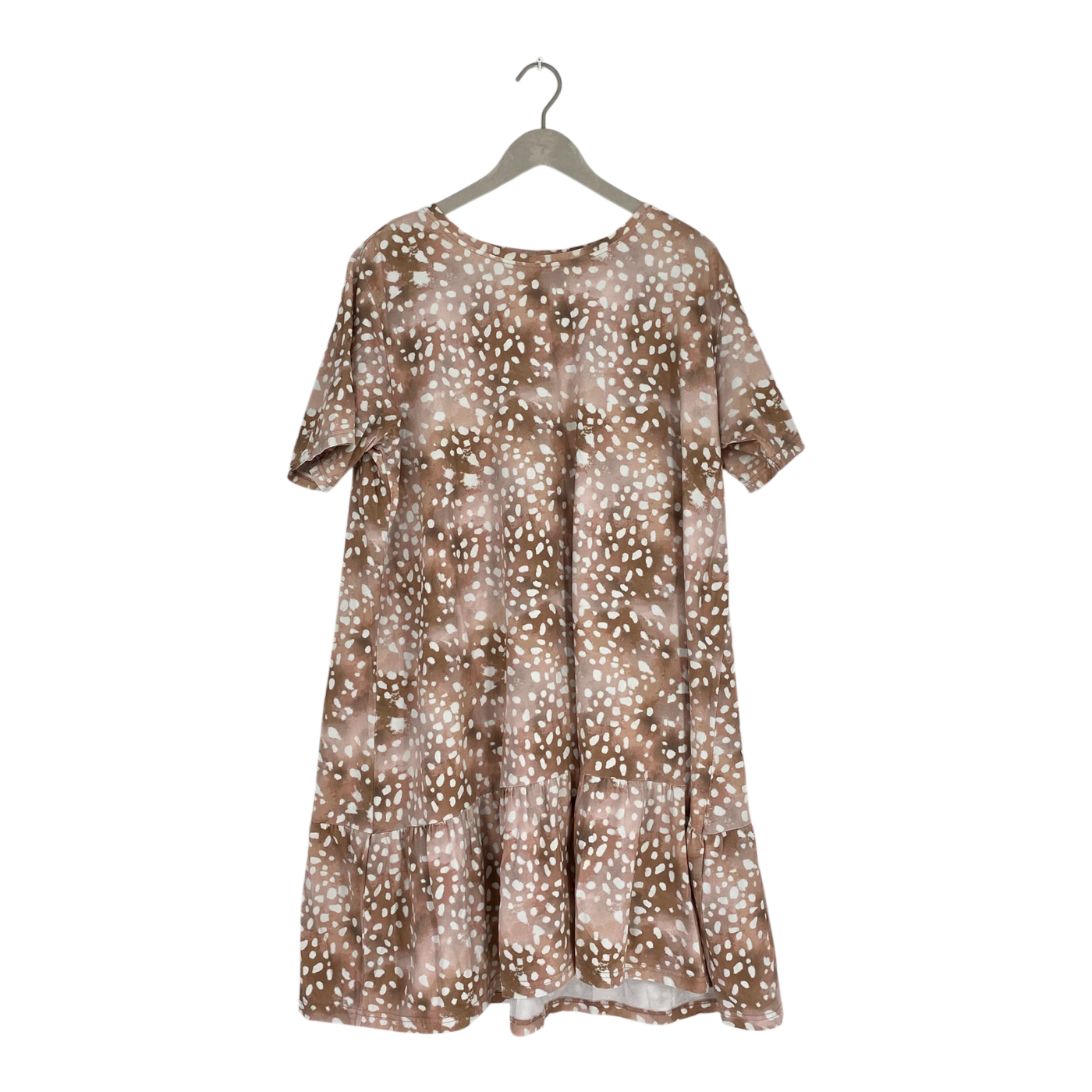 Kaiko ruffle t-shirt dress, copper bambi | woman XXL