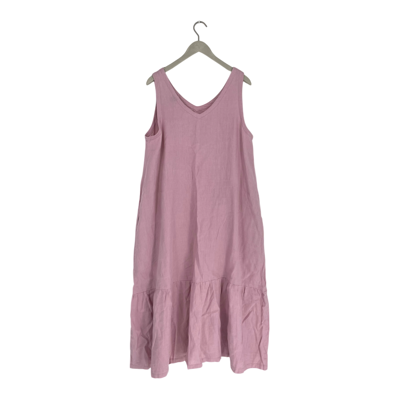 R-Collection linen dress, pink | woman XL