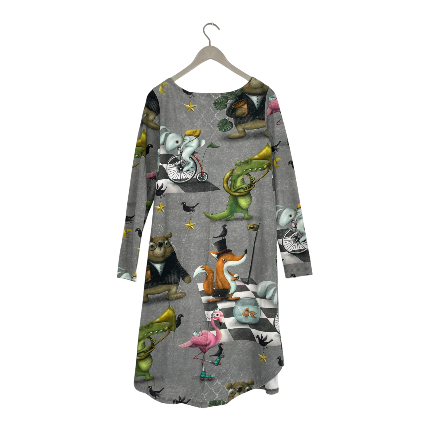 Ommellinen tricot dress, animals | woman S