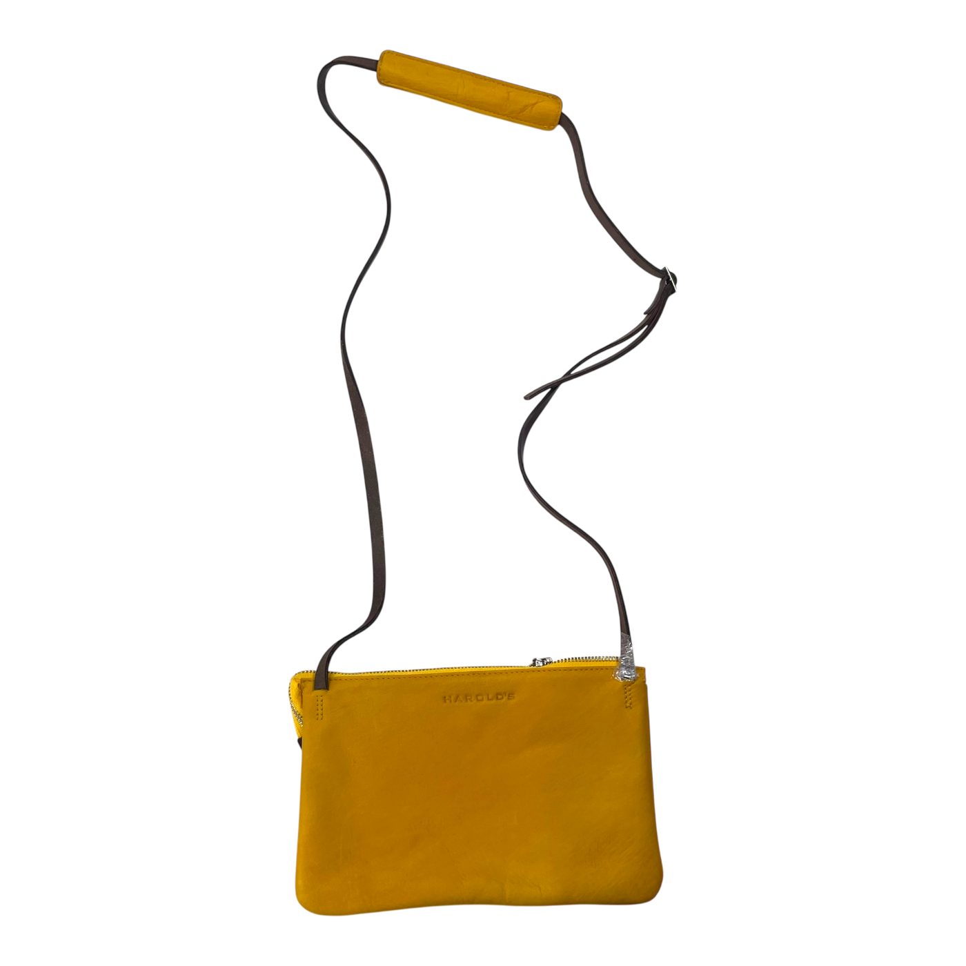 Harold's Bags leather chaza crossbag medium, yellow