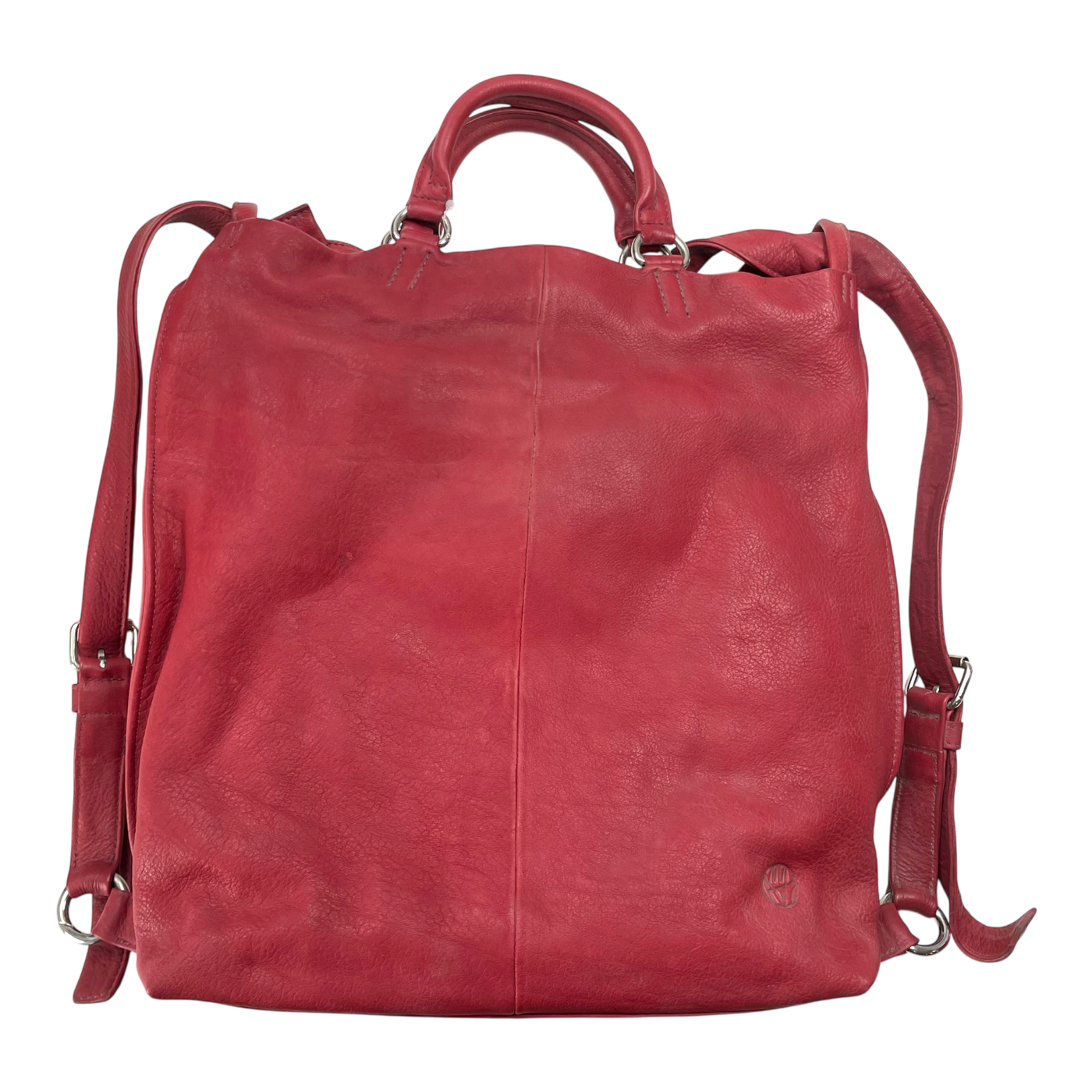 Harold's Bags leather shoulder bag/backpack, red