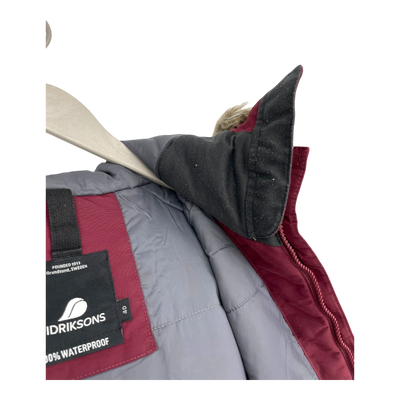 Didriksons parka, burgundy | woman 40