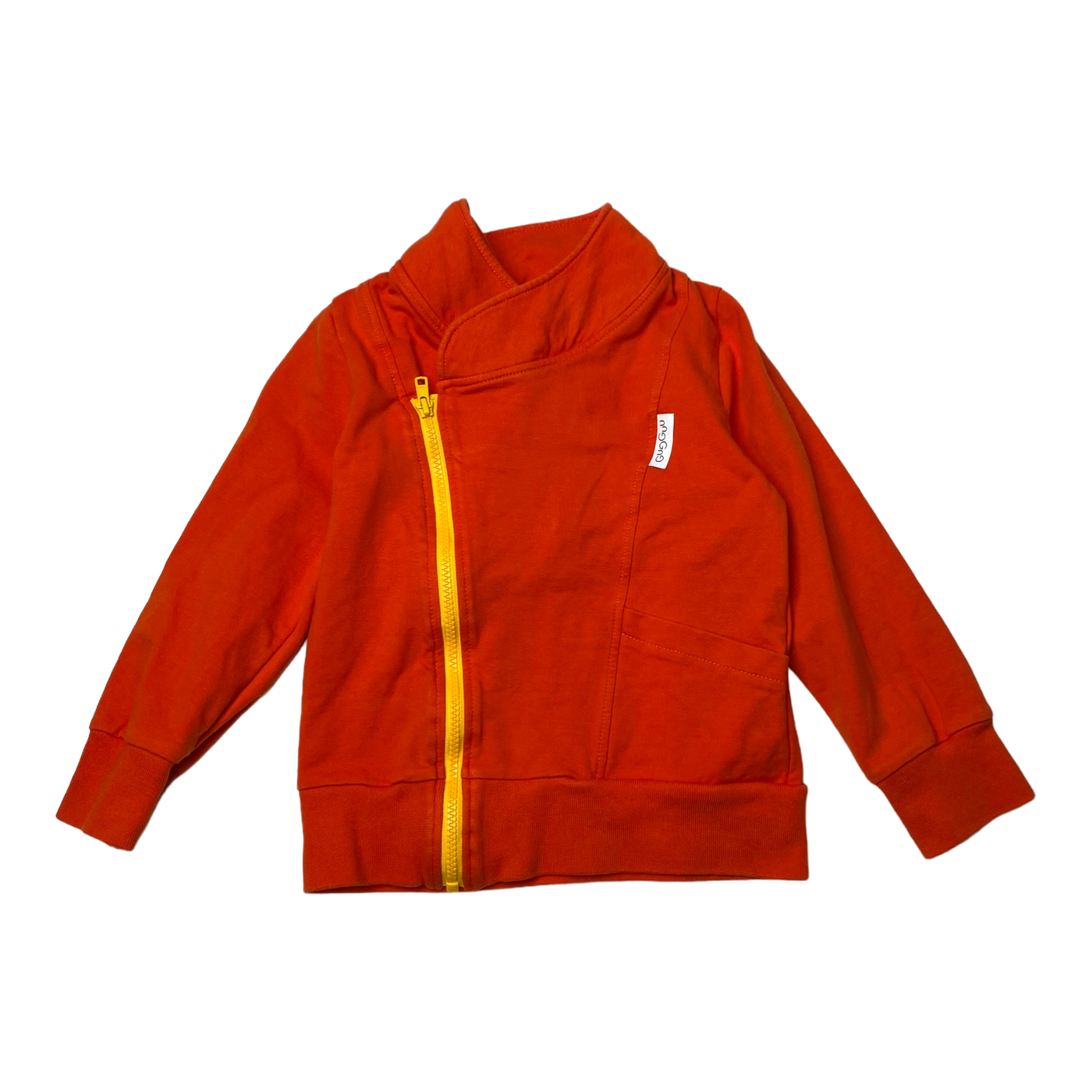 Gugguu zipper sweat jacket, red | 116cm