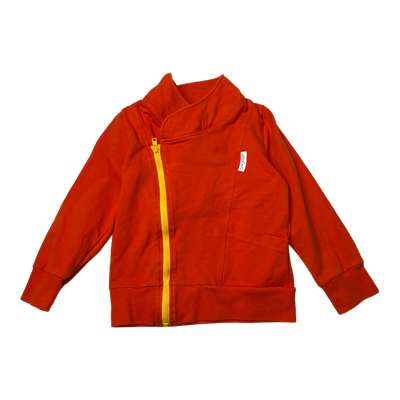 Gugguu zipper sweat jacket, red | 116cm