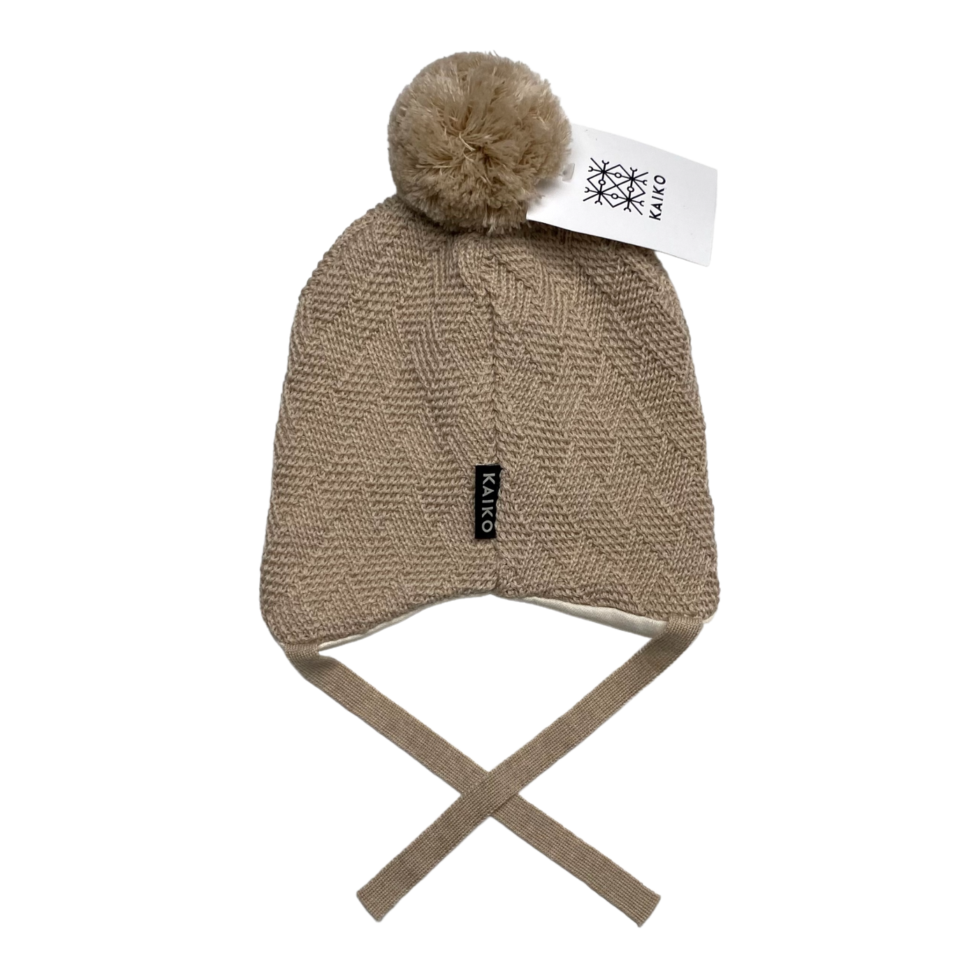 Kaiko grid baby beanie, almond | 40/42