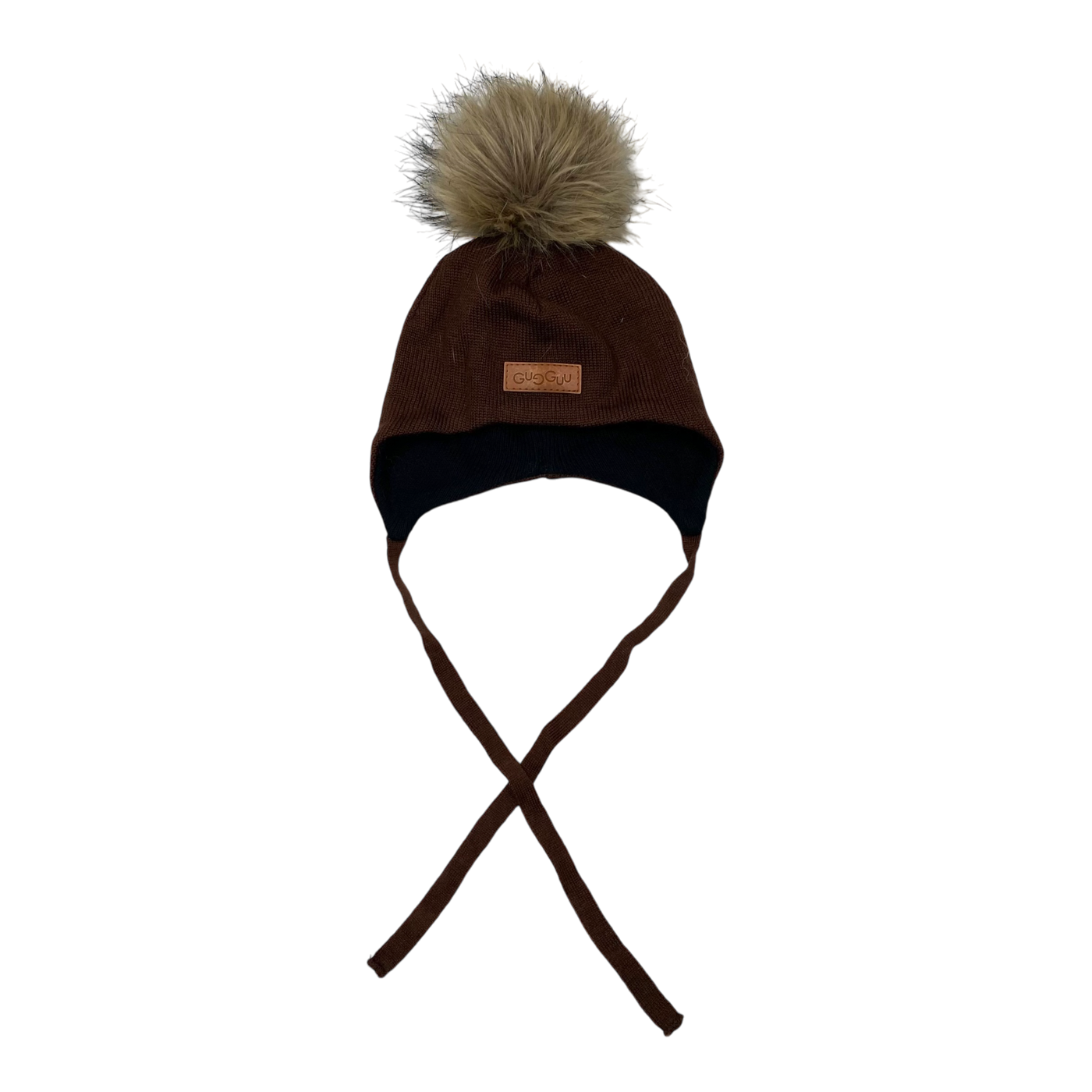 Gugguu merino furry beanie, brown | 35/36cm