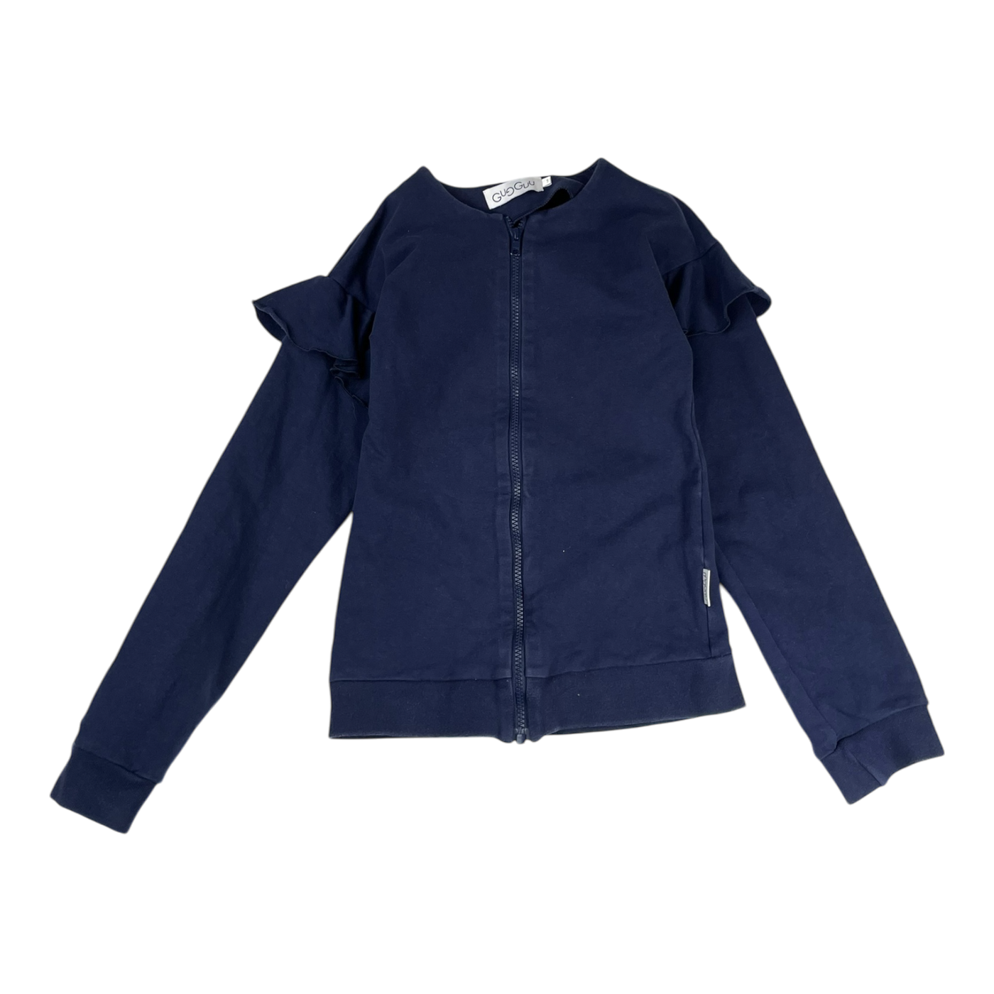 Gugguu frill zipper sweatshirt, midnight blue | 146cm