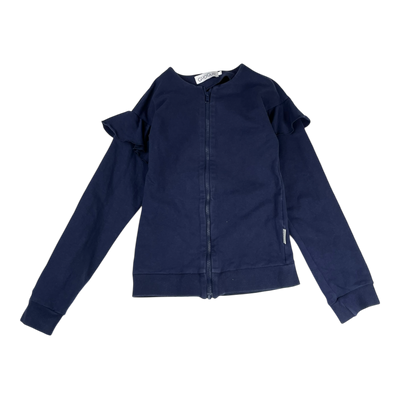 Gugguu frill zipper sweatshirt, midnight blue | 146cm