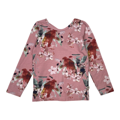 Kaiko cross shirt, pink blossom | 110/116cm