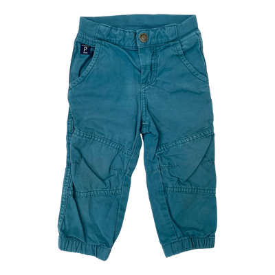 Polarn O. Pyret cargo pants, turquoise | 80cm