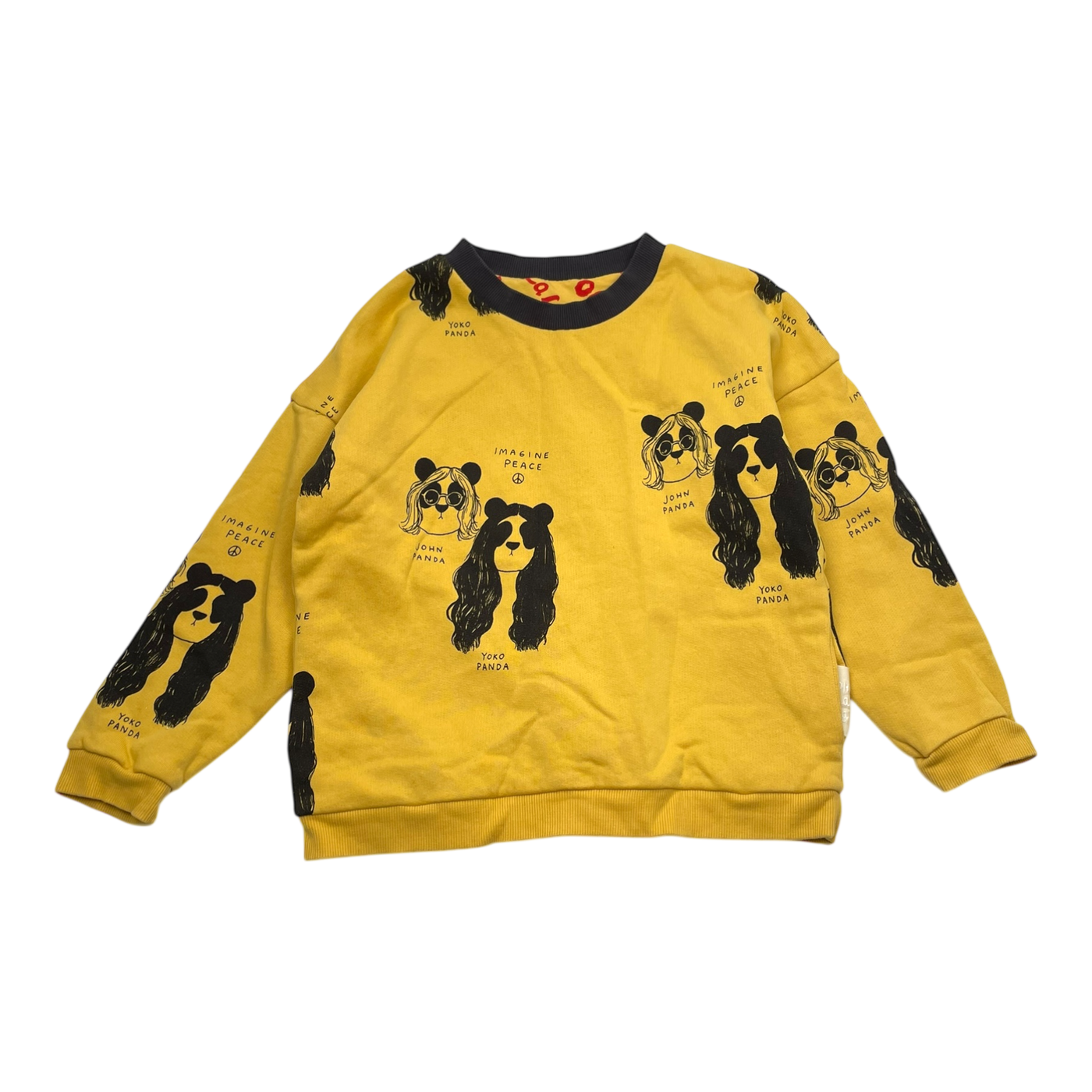 Mini Rodini reversible sweatshirt, amber | 122cm