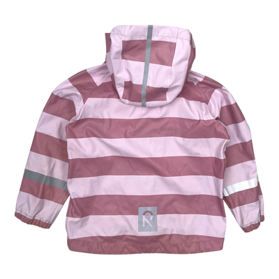 Reima vesi rain jacket, pink stripes | 104cm