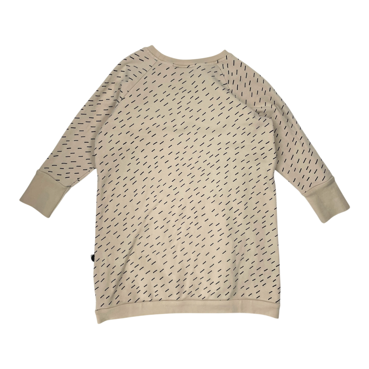 Papu fox sweat dress, black/beige | 98/104cm