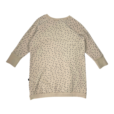 Papu fox sweat dress, black/beige | 98/104cm