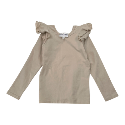 Gugguu frill shirt, wheat | 110cm