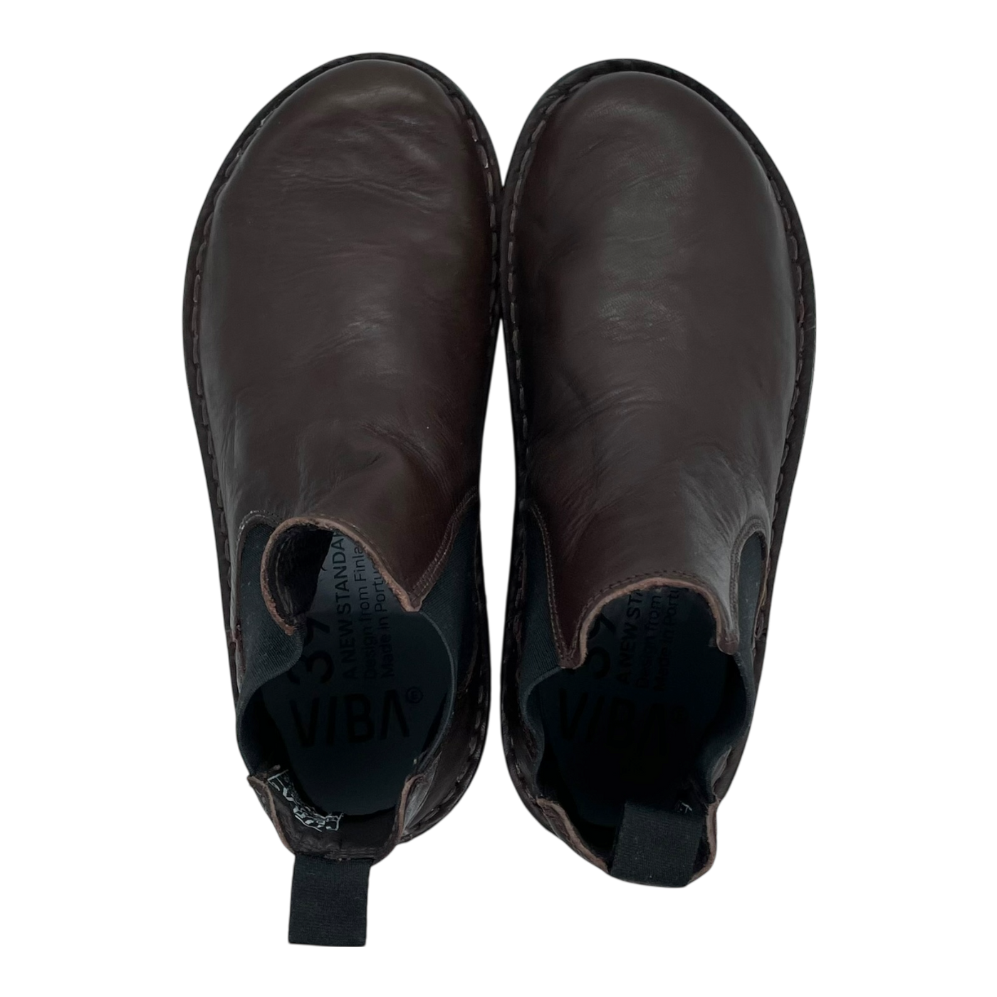 VIBAe Helsinki leather boots, cocoa brown | 39