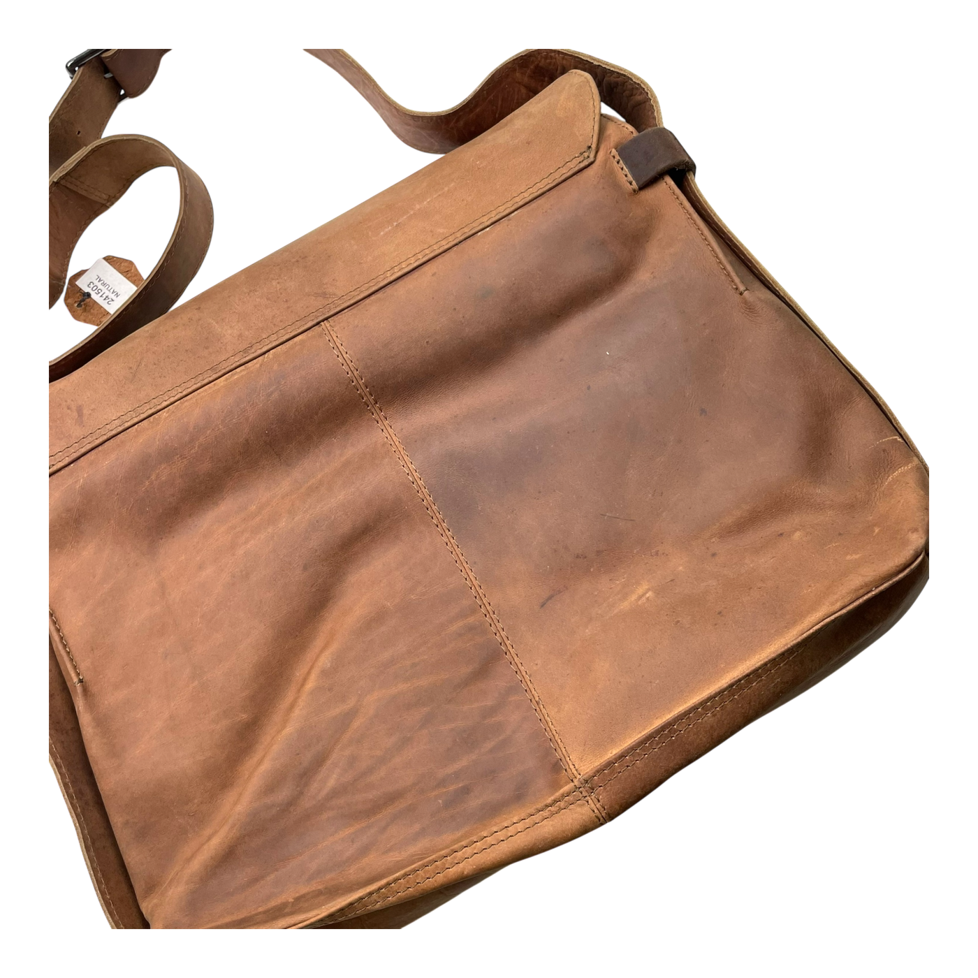Harold's Bags leather antic heritage messenger bag L, nature