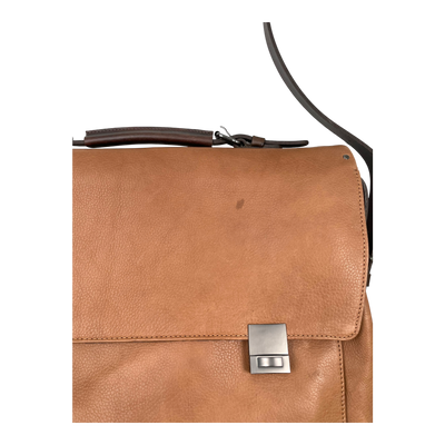 Harold's Bags ivy lane briefcase bag, cognac