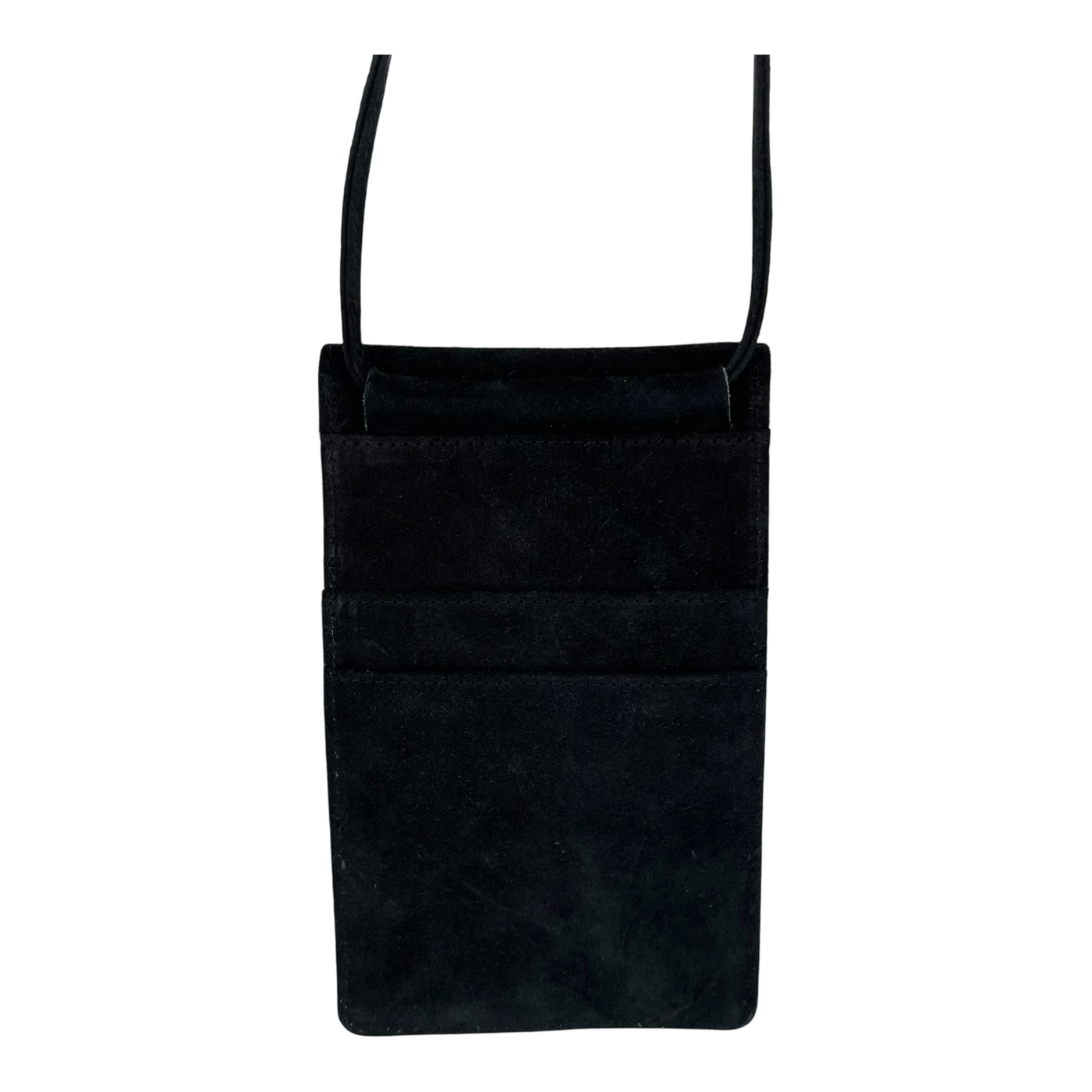 Holzrichter suede phone pocket, black