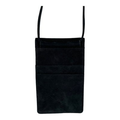 Holzrichter suede phone pocket, black
