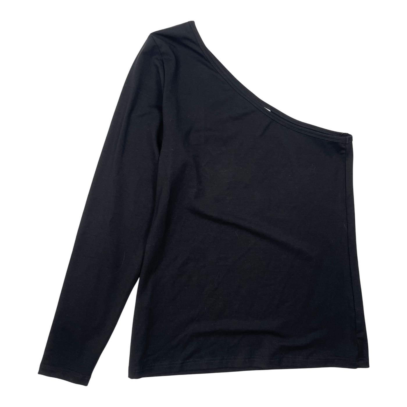 Toive one shoulder shirt, black | woman L