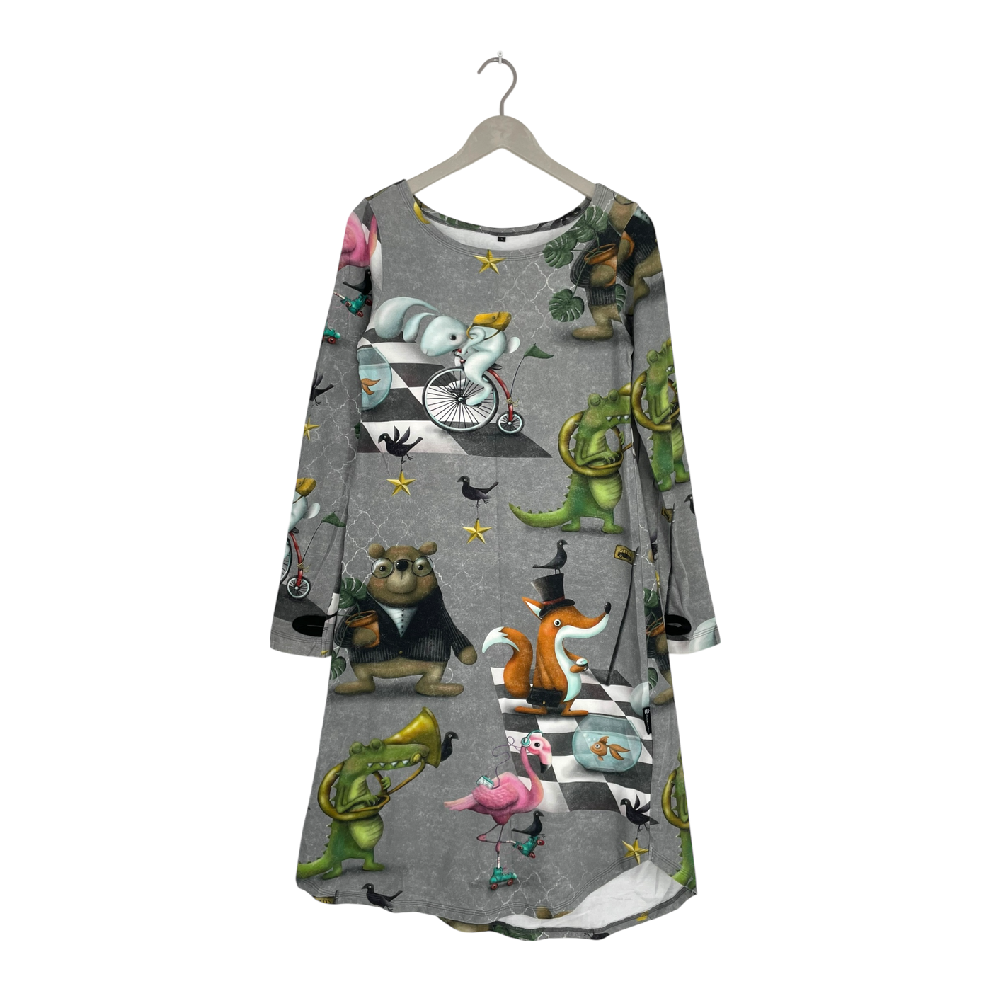 Ommellinen tricot dress, animals | woman S
