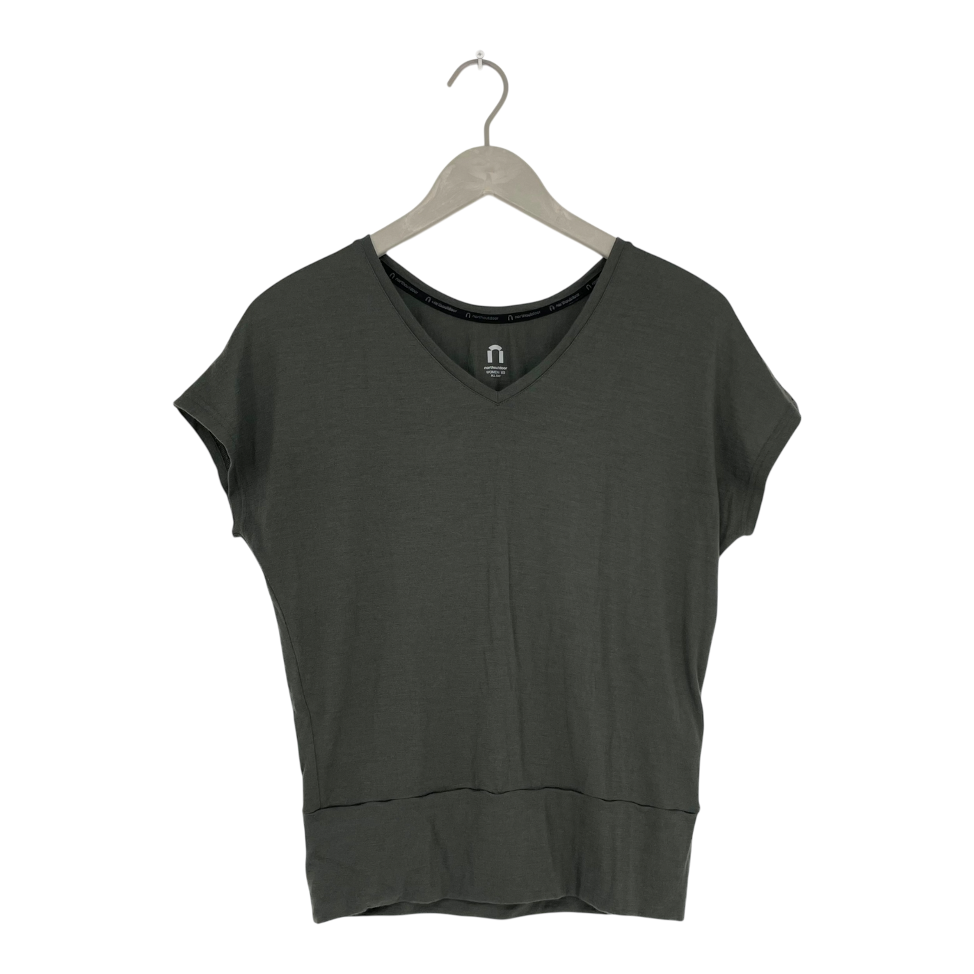 North Outdoor merino t-shirt, hunter green | woman XS