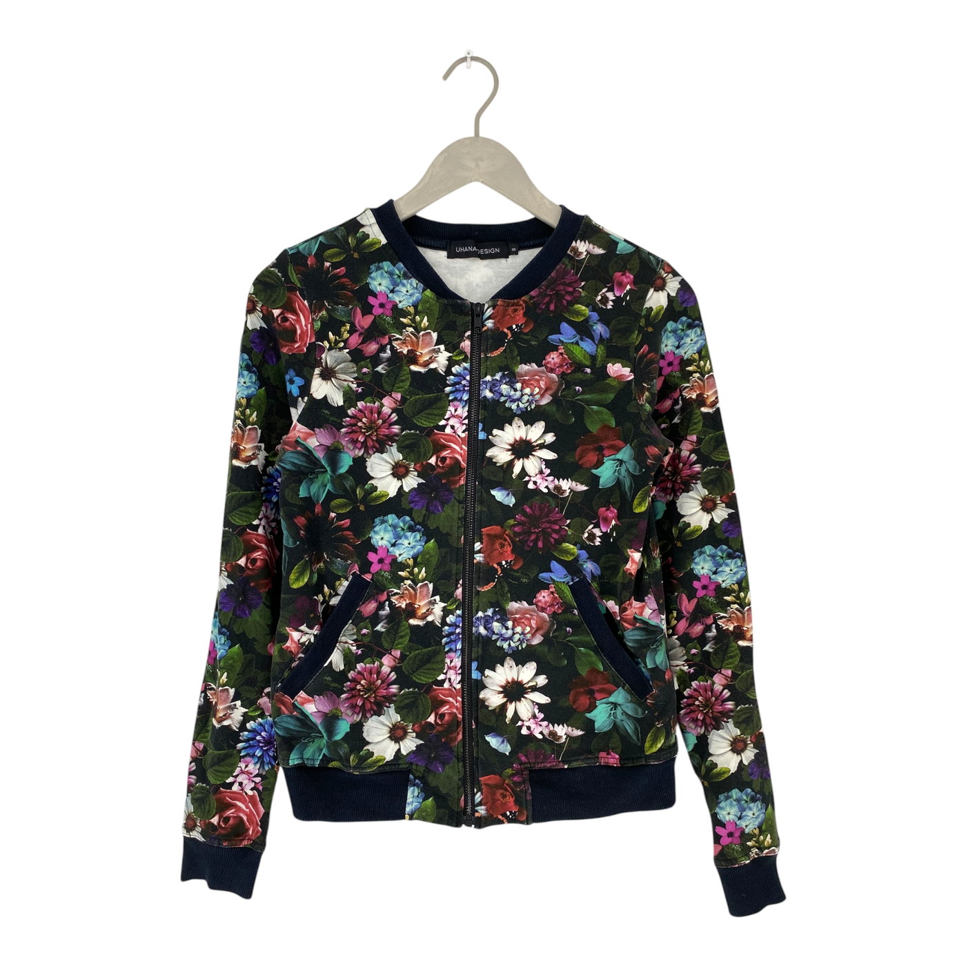 Uhana sweat jacket, flowers | woman S