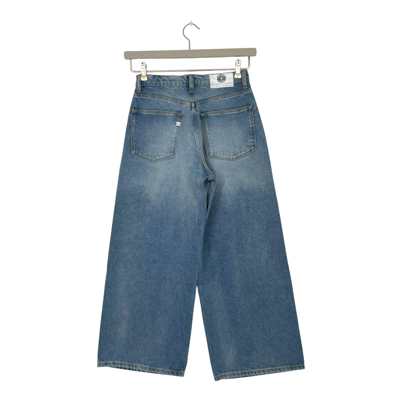 Mud Jeans Wide cropped jeans, denim blue | woman W26