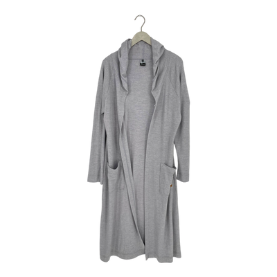 Ommellinen merino hoodie jacket, grey | woman XXL