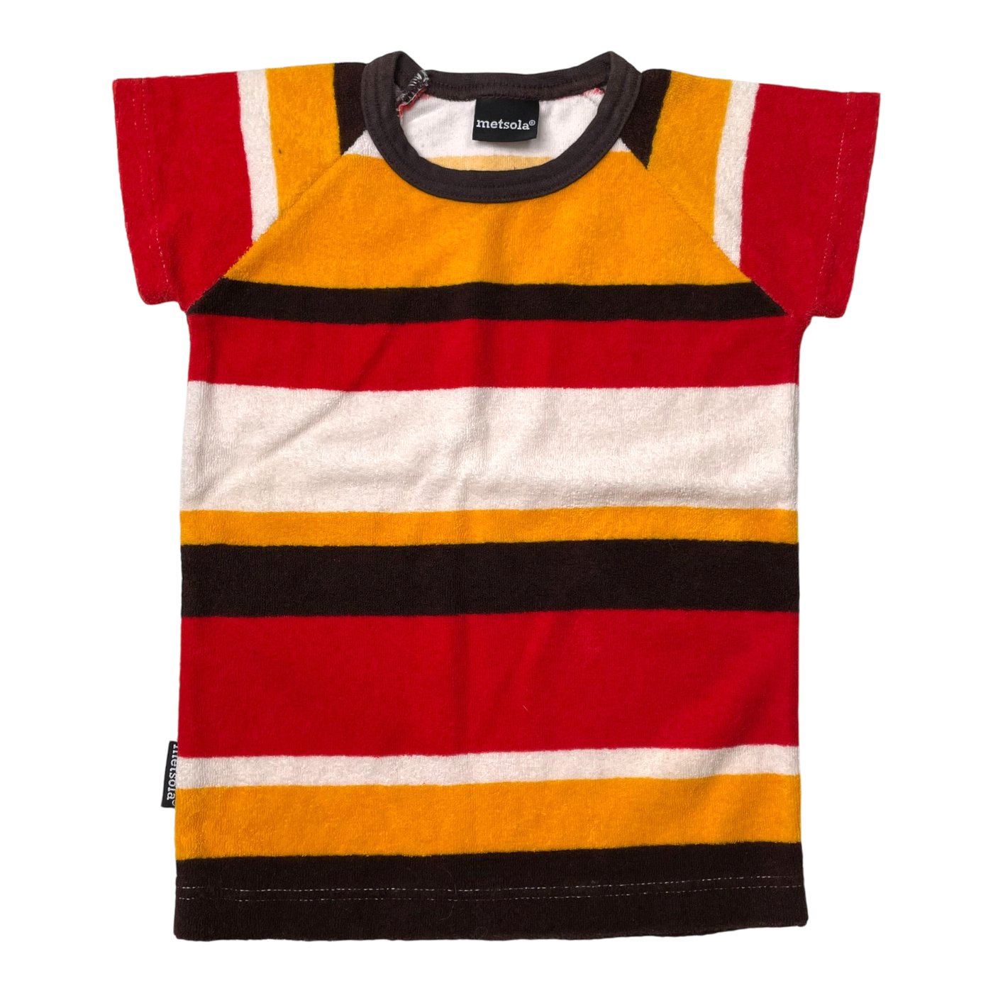 Metsola terry t-shirt, stripes | 98cm