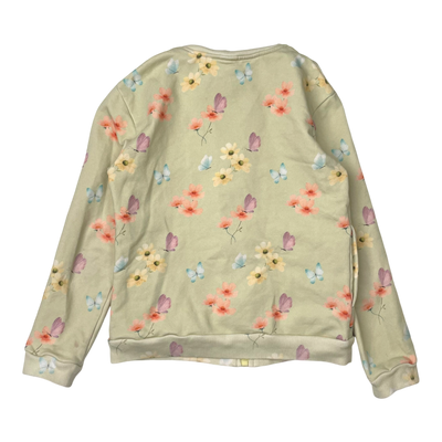 Metsola sweat jacket, flowers | 134/140cm