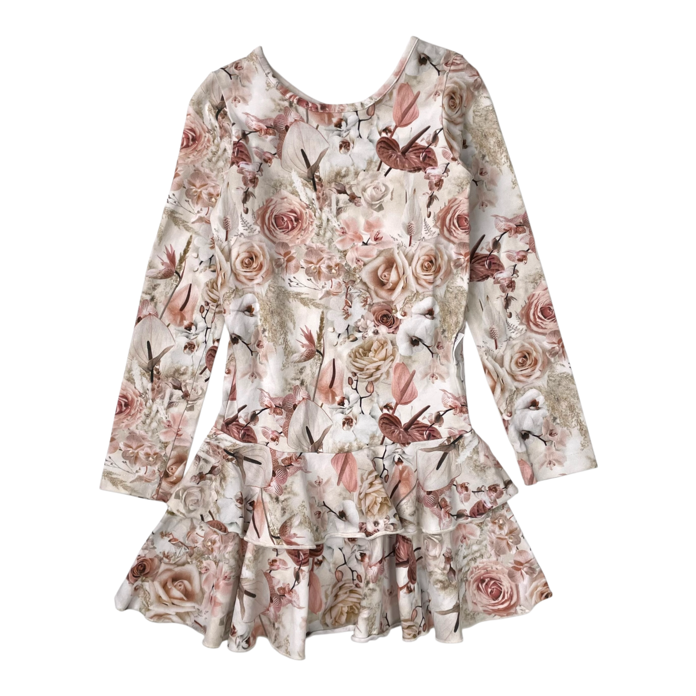 Gugguu frilla dress, flower | 110cm