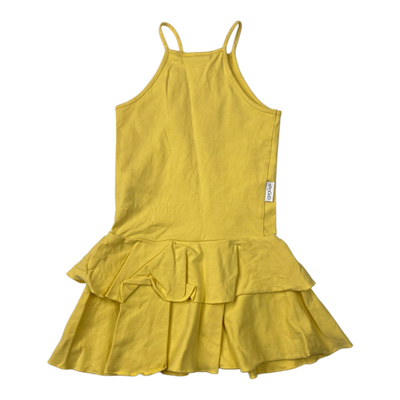 Gugguu spagetti frilla dress, yellow | 104cm