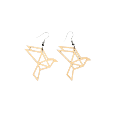 Yo Zen swan earrings, wheat