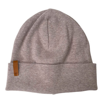 Metsola tricot rib beanie, beige|  3-4y