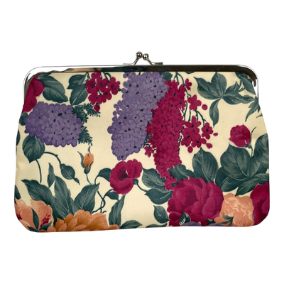 Globe Hope clasp pouch, flowers