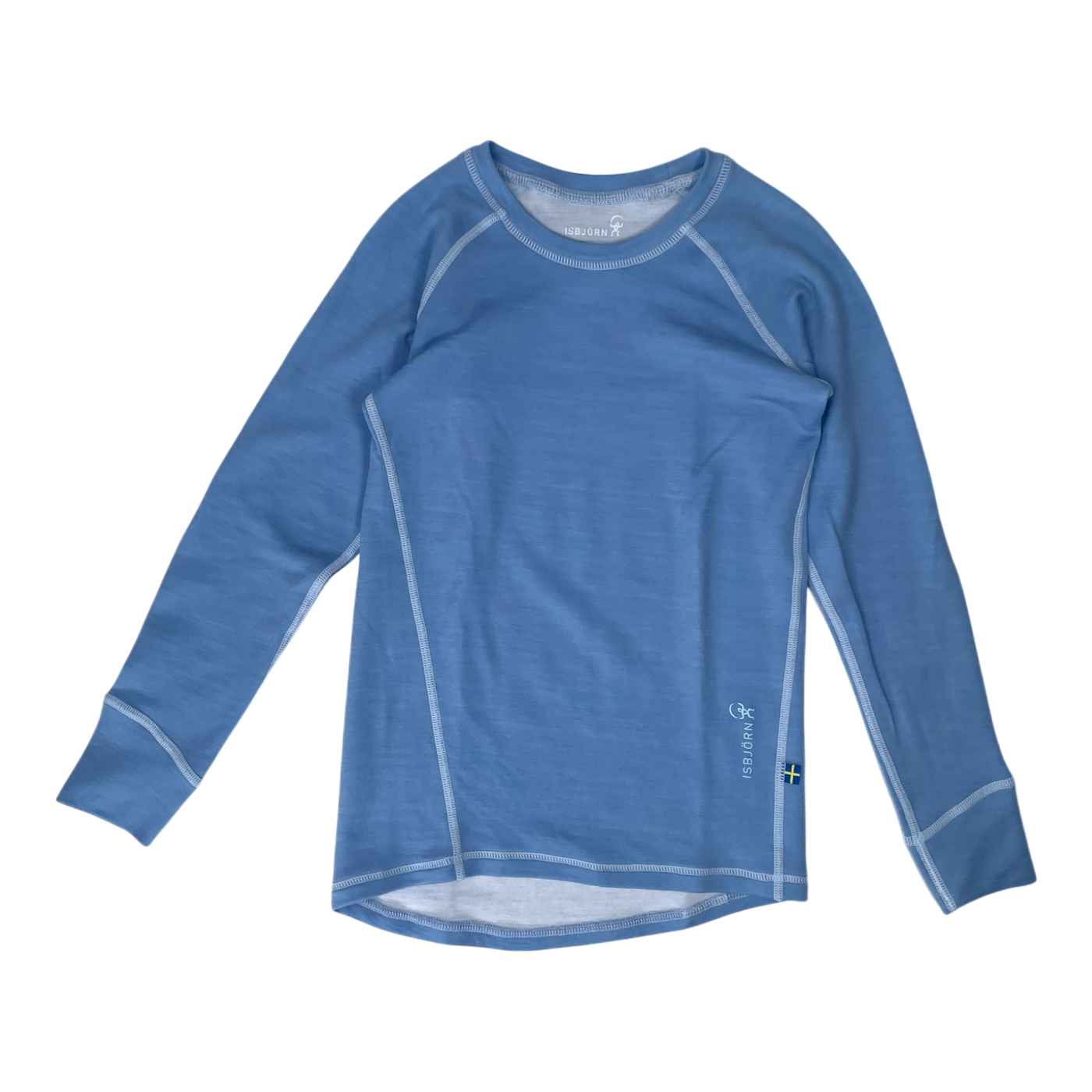 Isbjörn baselayer shirt, light blue | 122/128cm