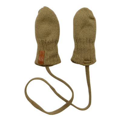 Gugguu merino beanie and mittens set, beige | 1-3y