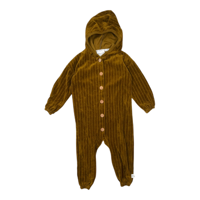 Mainio velour jumpsuit, caramel | 86/92cm