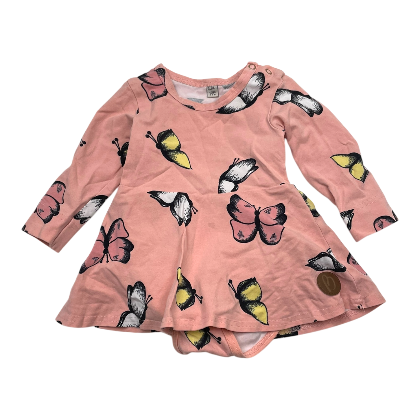 Blaa body dress, butterfly | 62/68cm