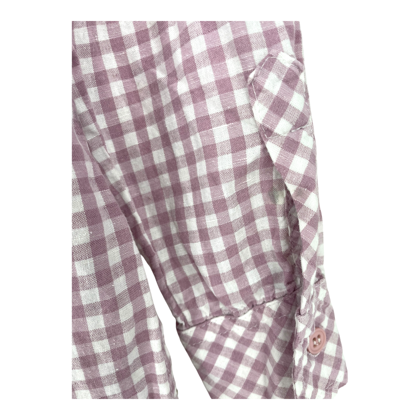 R-Collection long collar shirt, mauve/white | woman XS