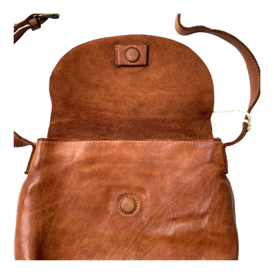 Harold's Bags leather submarine crossbag small, cognac