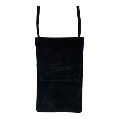 Holzrichter suede phone pocket, black