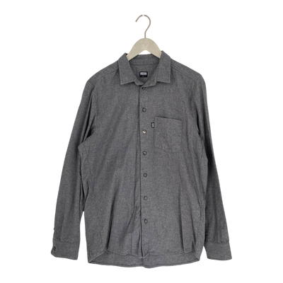 R-Collection flannel shirt, grey | man L