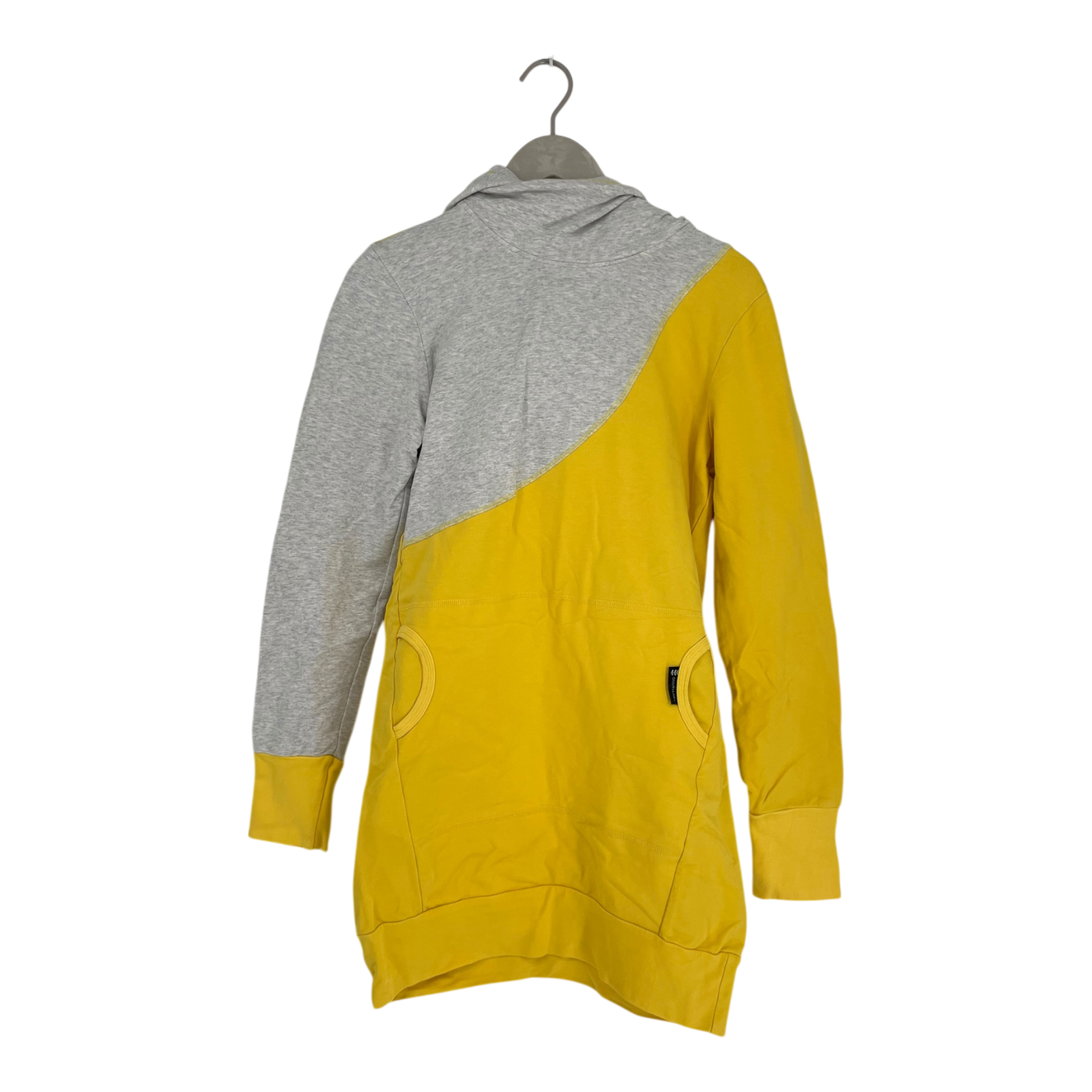 Ommellinen hoodie tunic, grey/yellow | woman M
