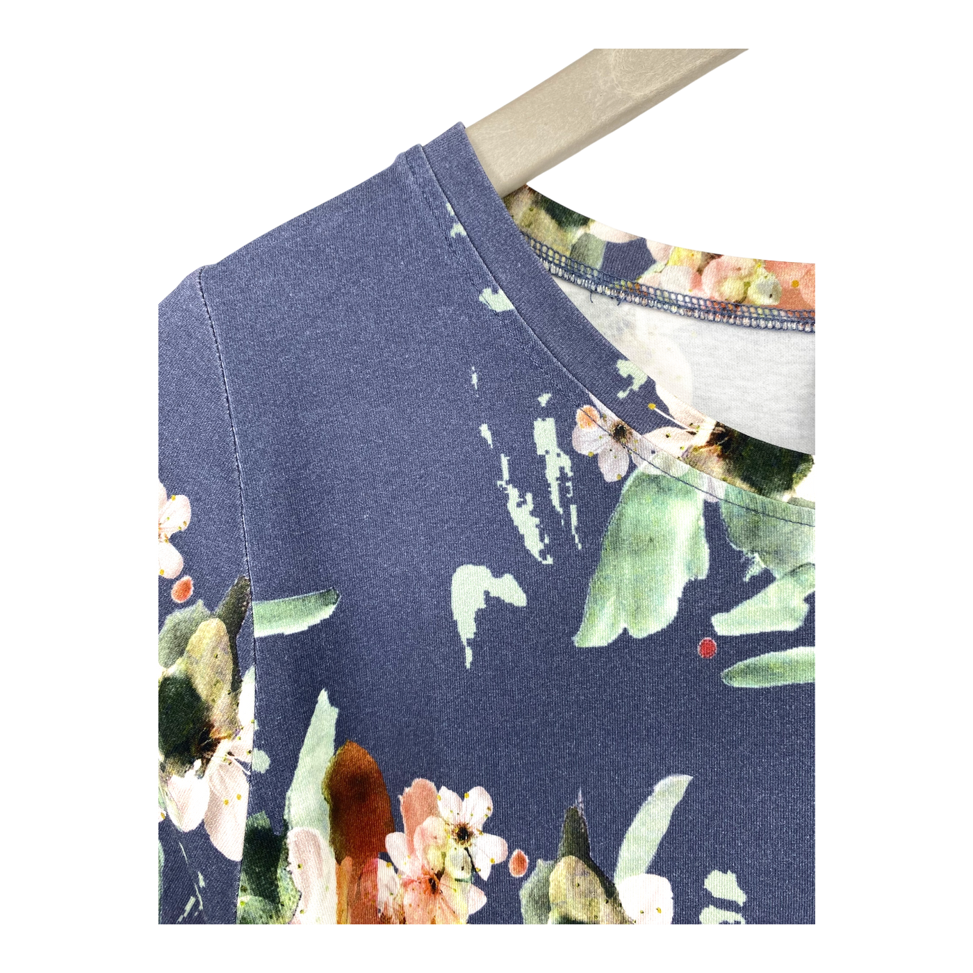 Kaiko t-shirt belted dress, blue blossom | woman S