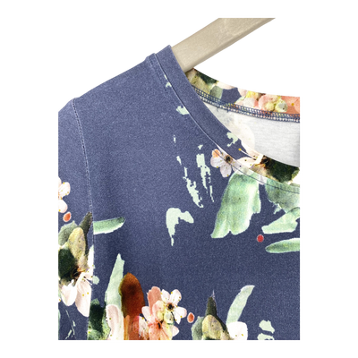 Kaiko t-shirt belted dress, blue blossom | woman S